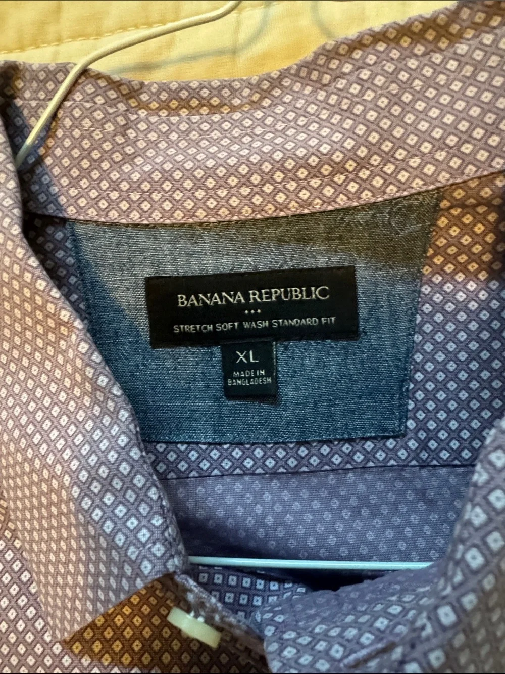 Banana Republic Men's Purple Microdot Dress Shirt